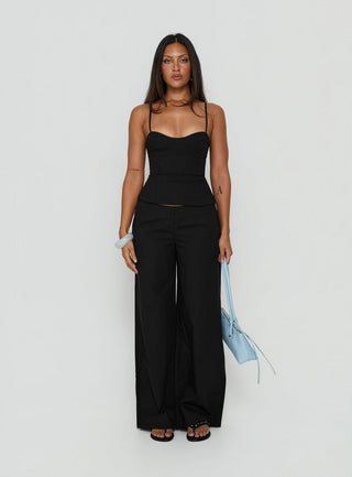 Kierstyn Corset Set Black