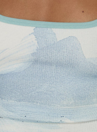 Soft Ember Graphic Tank Top Blue
