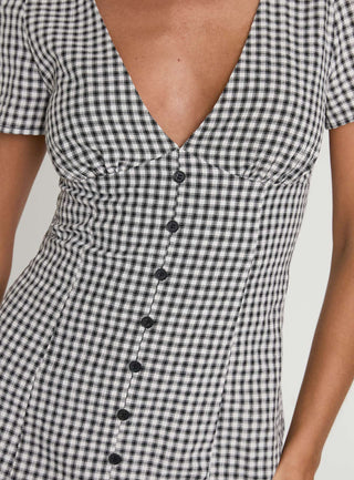 Loveliness Playsuit Black  White Check