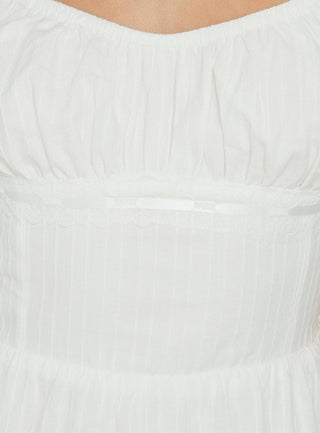 Garconne Textured Maxi Dress White