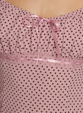 Garconne Top Pink Polka