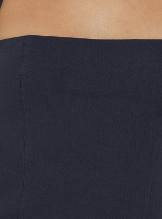 Esatora Halter Flare Mini Dress Navy