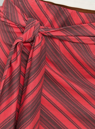 Lindsy Tie Side Mini Skirt Red Multi