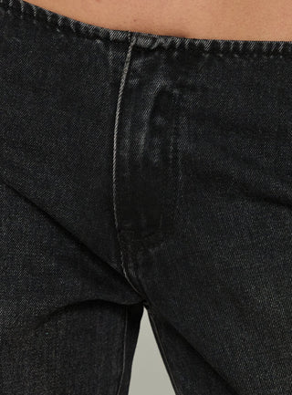 Buenos No Waist Low Rise Straight Leg Jeans Washed Black