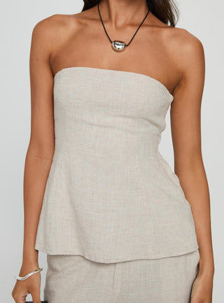 Esidora Strapless Flare Top Natural