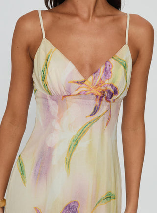Isakaia Beaded Maxi Dress Floral  Multi