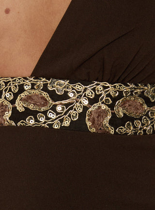 Orvio Halter Top Brown / Paisley