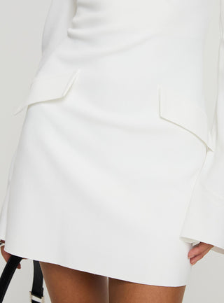 Carters Long Sleeve Mini Dress White