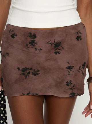 Piazia mini skirt Brown Floral