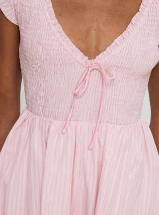 Wescott Stripe Playsuit Pink  White