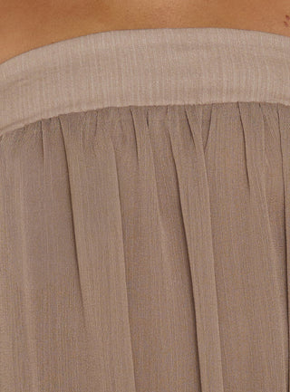 We Belong Together Strapless Blouson Mini Dress Mushroom