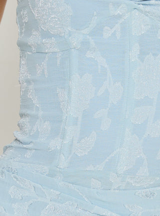 Love from Portofino Corset Maxi Dress Blue