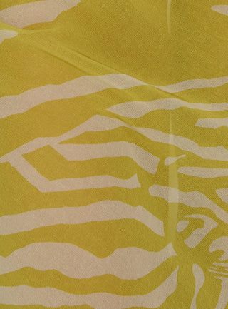 Babydoll Sheer Midi Skirt Chartreuse