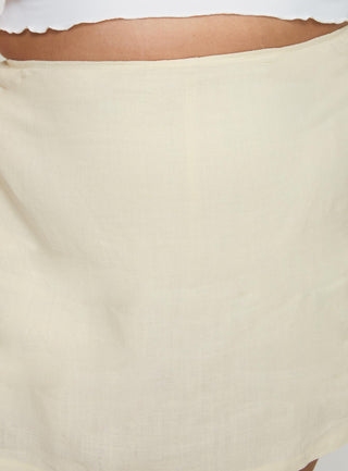 Gigi Skort Linen Cream Curve