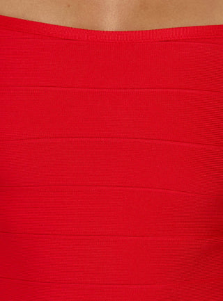 Jayana Bandage Mini Dress Red
