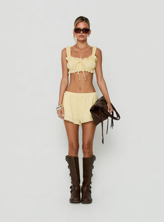 Midnight Sugar Frill Shorts Butter