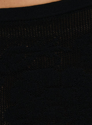 Roziana Crochet Mini Skirt Black