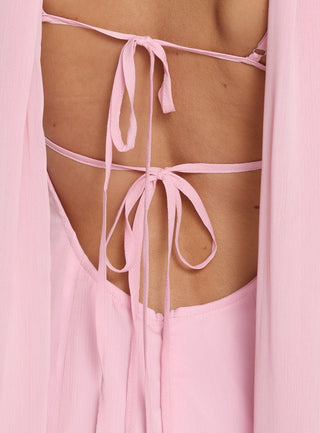 Jadira Scarf Maxi Dress Light Pink