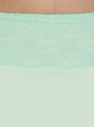 Natabelle Lace Detail Midi Skirt Mint