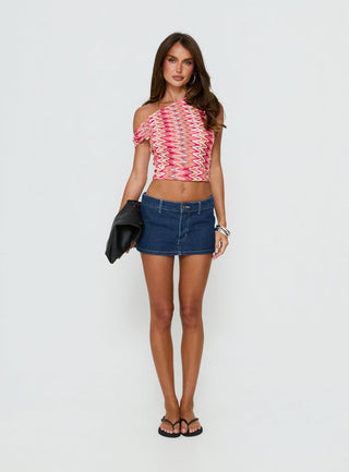 Beaming Brighter Off Shoulder Cinched Draped Top Pink