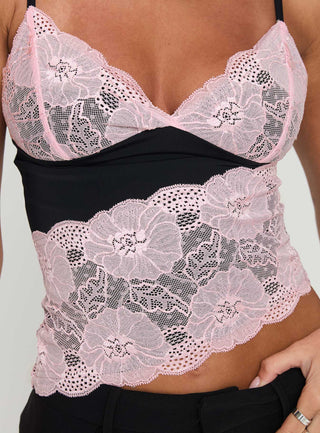 Antoine Top Pink  Black