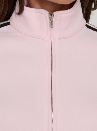 Keeran Funnel Neck Fleece Sweatshirt Pink / Black