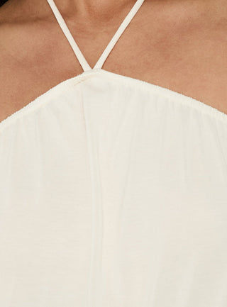 Summer Sorbet Gathered Halter Top Cream