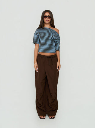 Signora Elasticated Waist Pants Chocolate