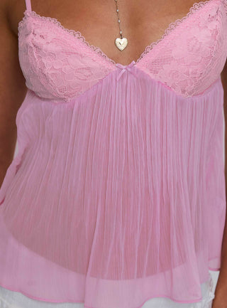 Zami Pleat Top Pink