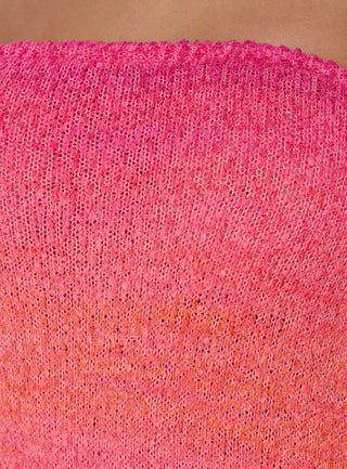 Cesira Strapless Knit Mini Dress Pink Ombre