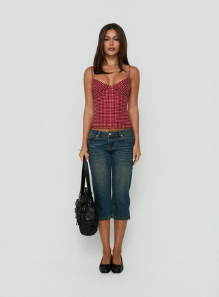Milliano Cami Top Red Polka Dot
