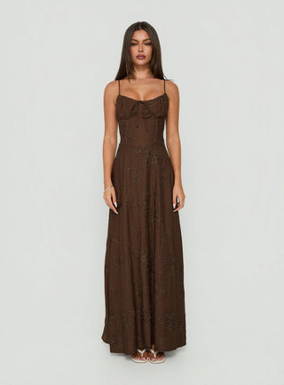 Members Only Maxi Dress Brown