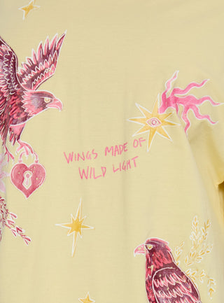 Wild Light Oversized Graphic Tee Yellow  Pink