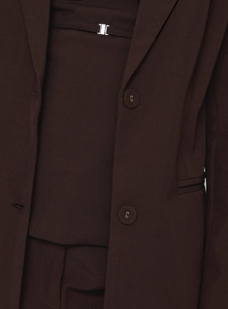 Crowd Pleaser Oversized Blazer Chocolate