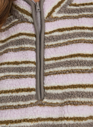 Quinee Polar Fleece Sweatshirt Pink Multi