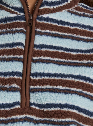 Quinee Polar Fleece Sweatshirt Brown / Blue Multi