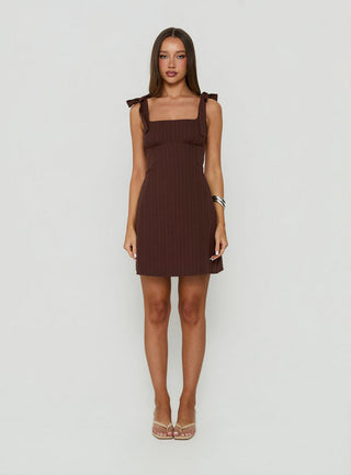 Neverending Mini Dress Dark Brown