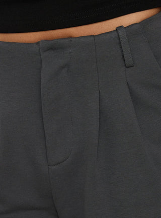 Charlea Fleece Tailored Longline Short Charcoal