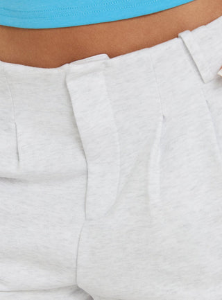 Charlea Fleece Tailored Longline Short Snow Marle