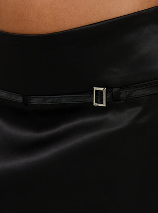 Losanna Buckle Mini Skirt Black
