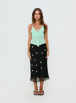 Averee Halter Top Mint Sparkle