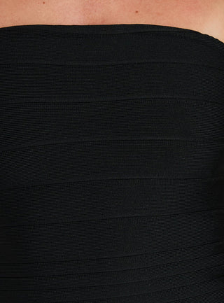 Eastonn Strapless Bandage Midi Dress Black