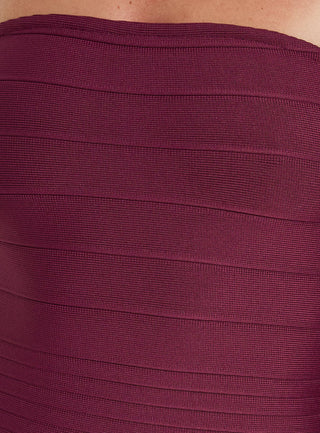 Eastonn Strapless Bandage Midi Dress Plum