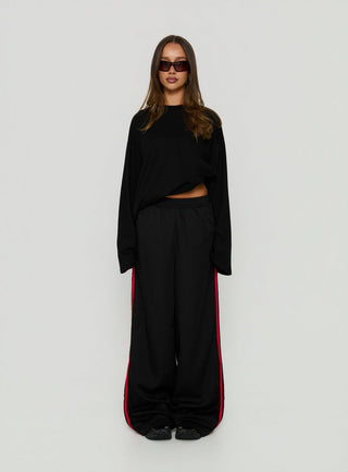 Fielder Sweatpants Black / Red