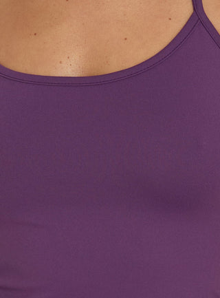 Daily Define Thin Strap Halter Tank Top Fresh Purple