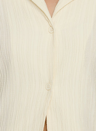 Beatris Long Sleeve Top Cream