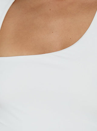 Tannen Cut Out Tank Top White