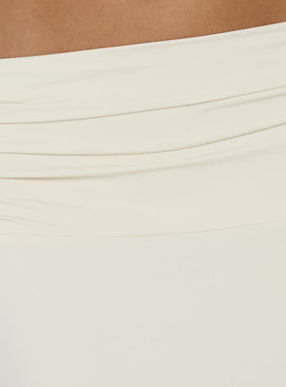Liorah Foldover Waist Maxi Skirt Cream