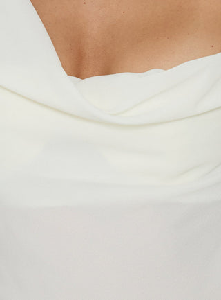 Winding Roads Layered Asymmetrical Top Cream