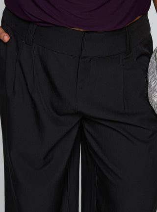 Two Lovers Low Rise Pants Black Curve
